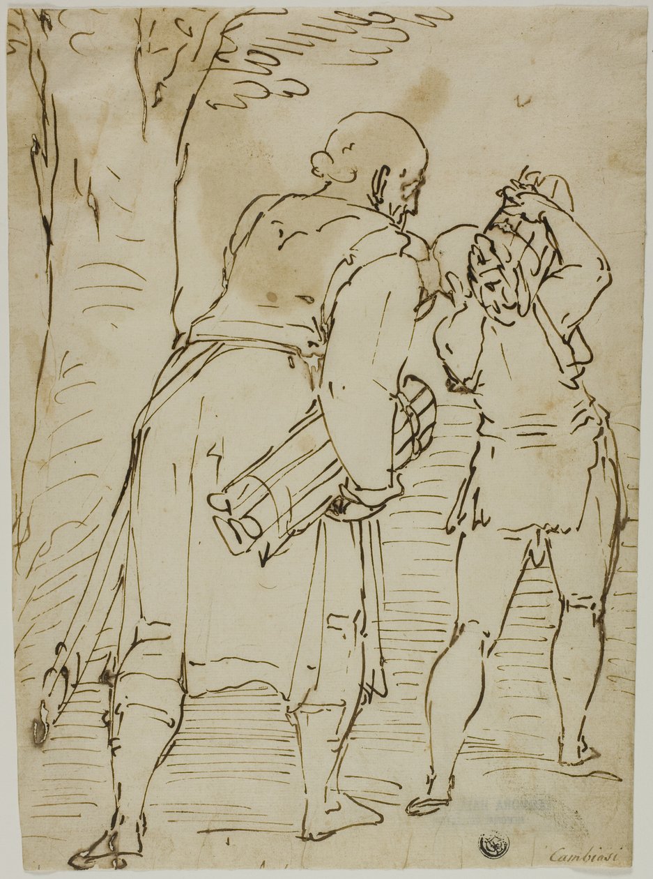 Abraão e Isaque de Luca Cambiaso