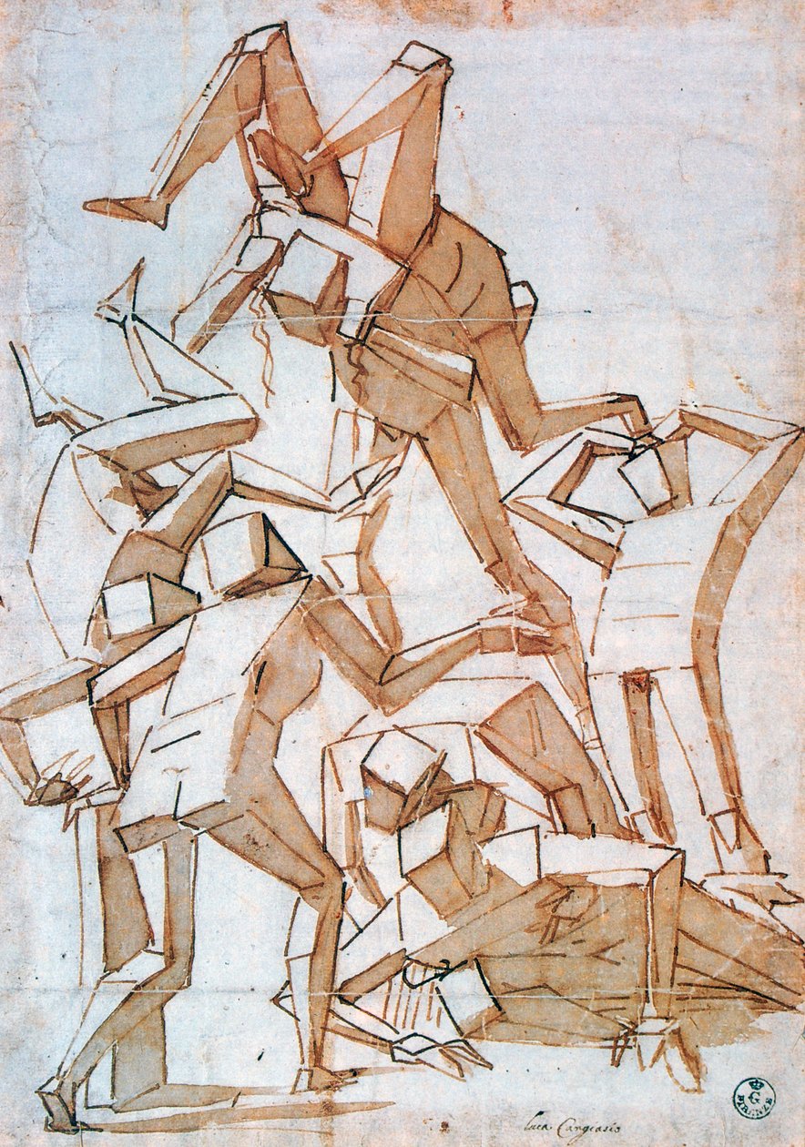 Figuras de combate, 1527-1585 de Luca Cambiaso