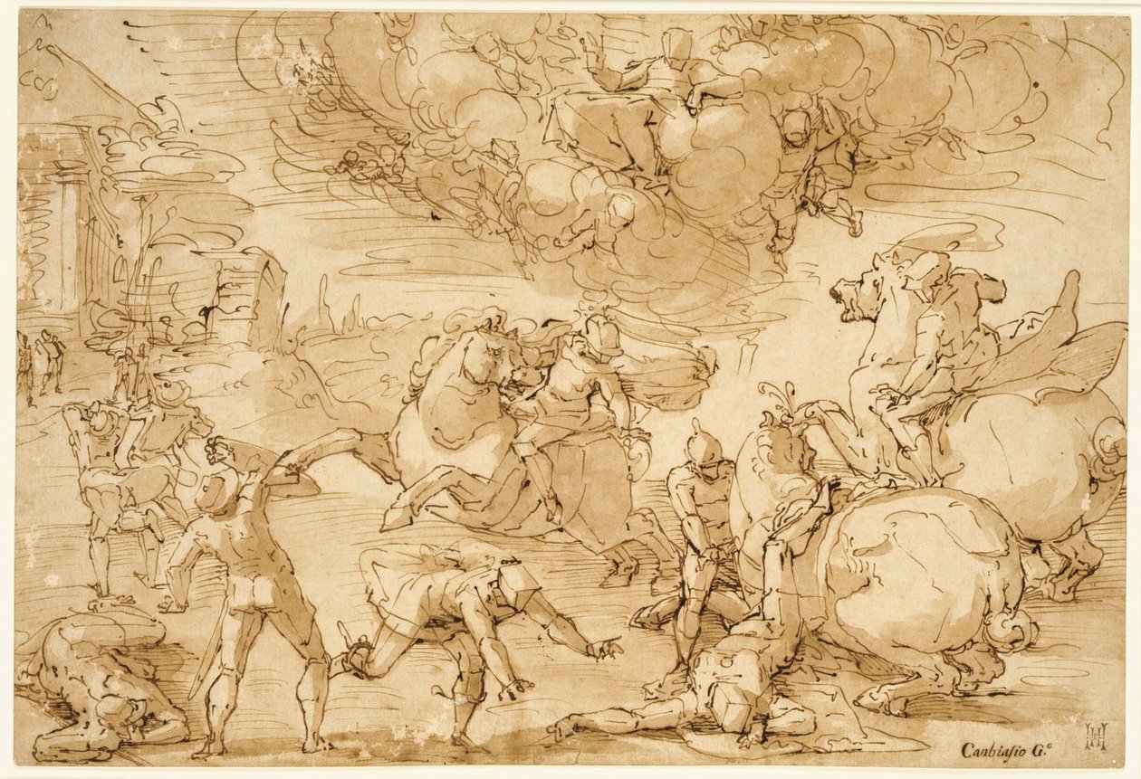 Die Bekehrung des Heiligen Paulus de Luca Cambiaso