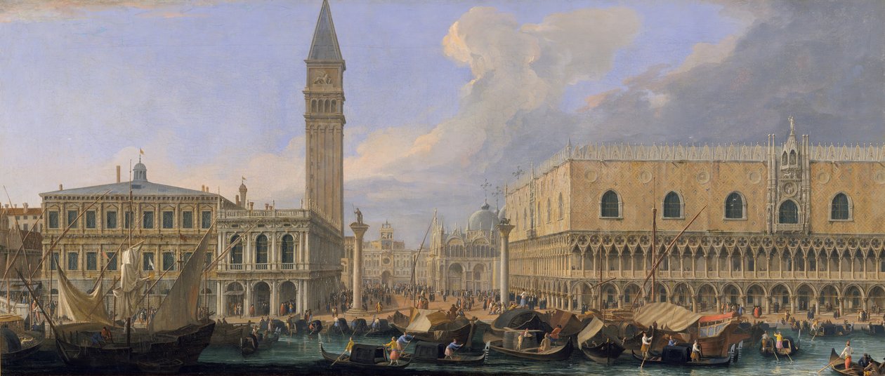 O Molo, Veneza, do Bacino di San Marco, ca. 1709 de Luca Carlevarijs