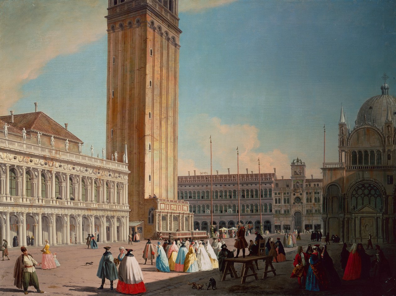 Piazzetta, Veneza (óleo sobre tela) de Luca Carlevaris