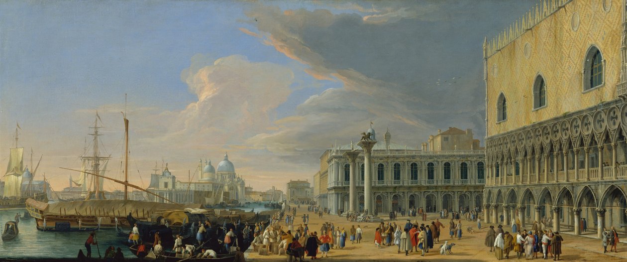 O Molo, Veneza, Olhando para o Oeste, c.1709 de Luca Carlevaris