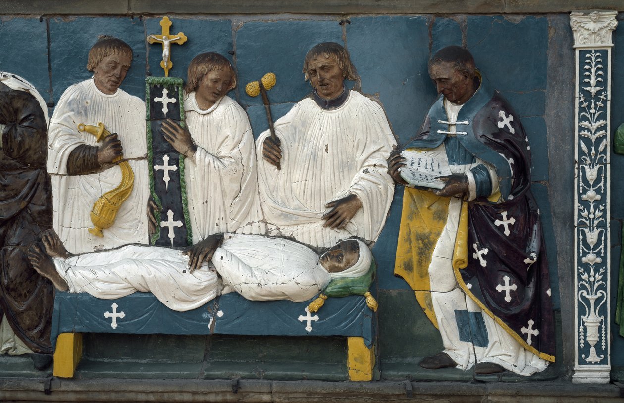 Enterrando os mortos, detalhe, 1526-28 de Luca Della Robbia