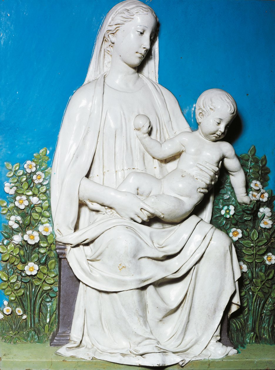 Madonna of Rose Garden, c.1450-55 (terracota) de Luca Della Robbia