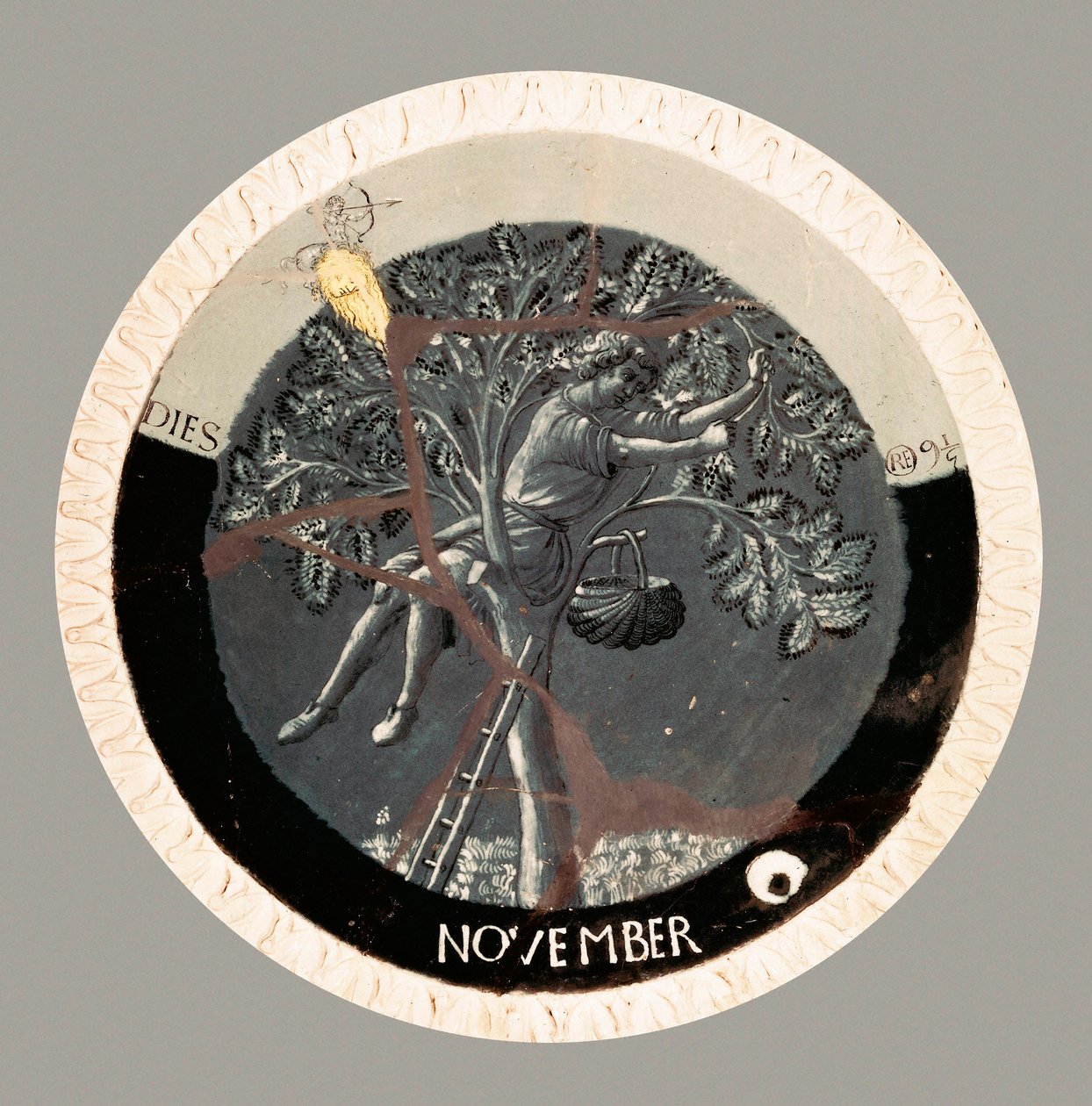 O mês de Novembro, terracota de Luca della Robbia, c.1450-56 de Luca Della Robbia