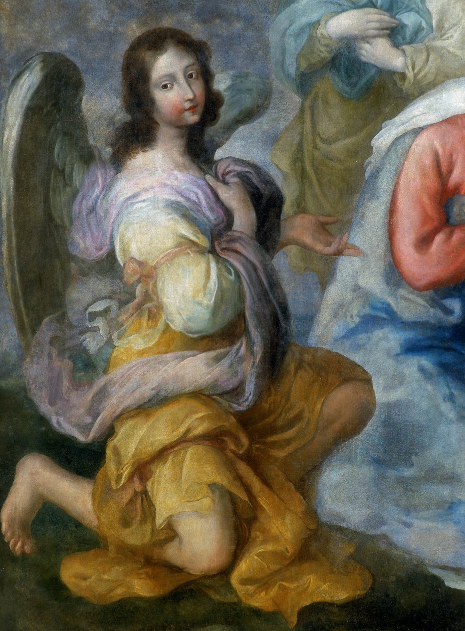 Anjo, detalhe da Adoração dos Pastores de Luca Fiammingo