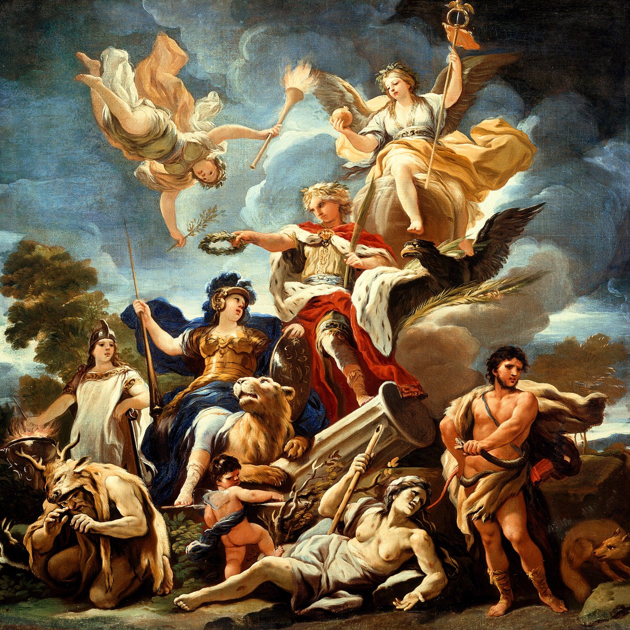 Alegoria da Fortaleza, de Luca Giordano, óleo sobre tela de Luca Giordano