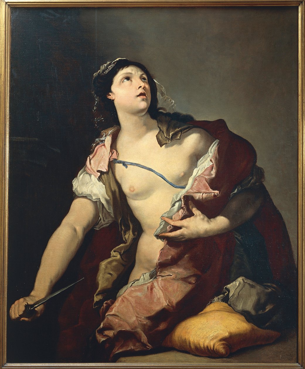 Morte de Lucretia, de Luca Giordano, óleo sobre tela de Luca Giordano