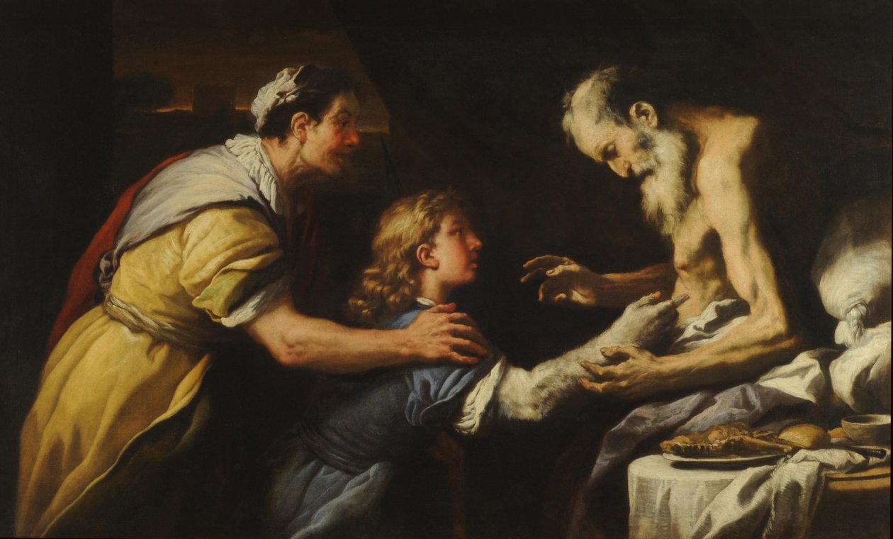 Isaque abençoando Jacó. de Luca Giordano