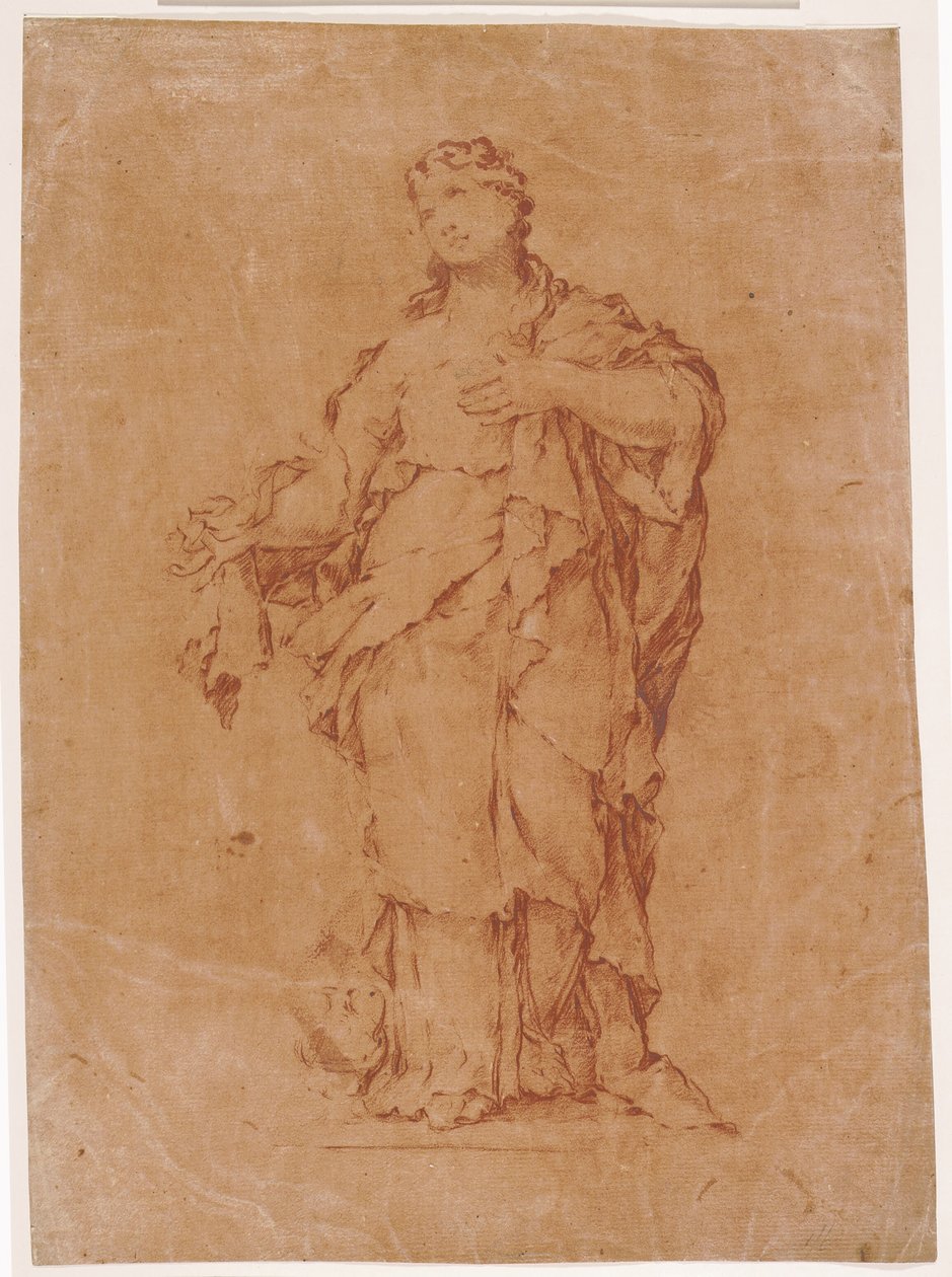 Maria Madalena, após a estátua de Algardi em s. Silvestro no Quirinal de Luca Giordano