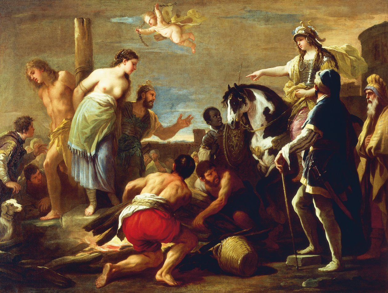 Olindo e Sophronia, de Luca Giordano, óleo sobre tela de Luca Giordano