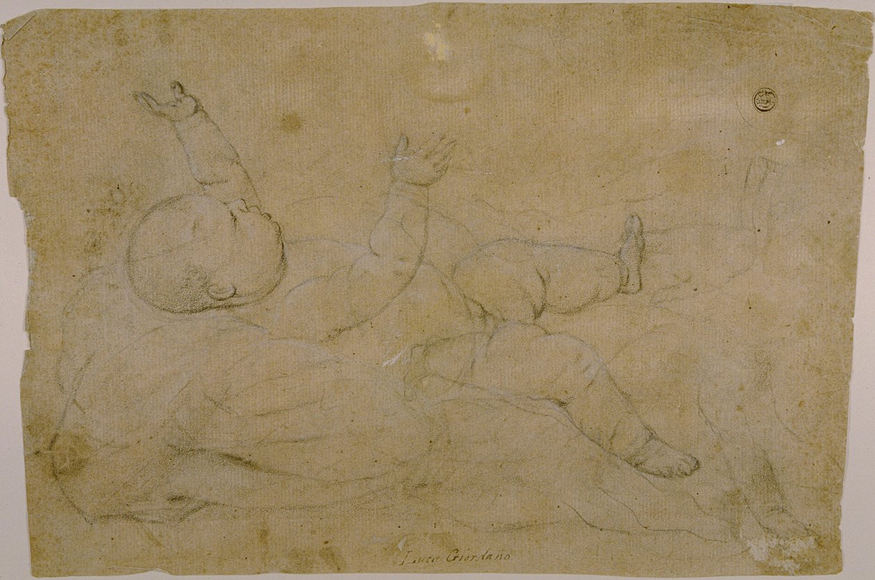 Criança reclinada de Luca Giordano
