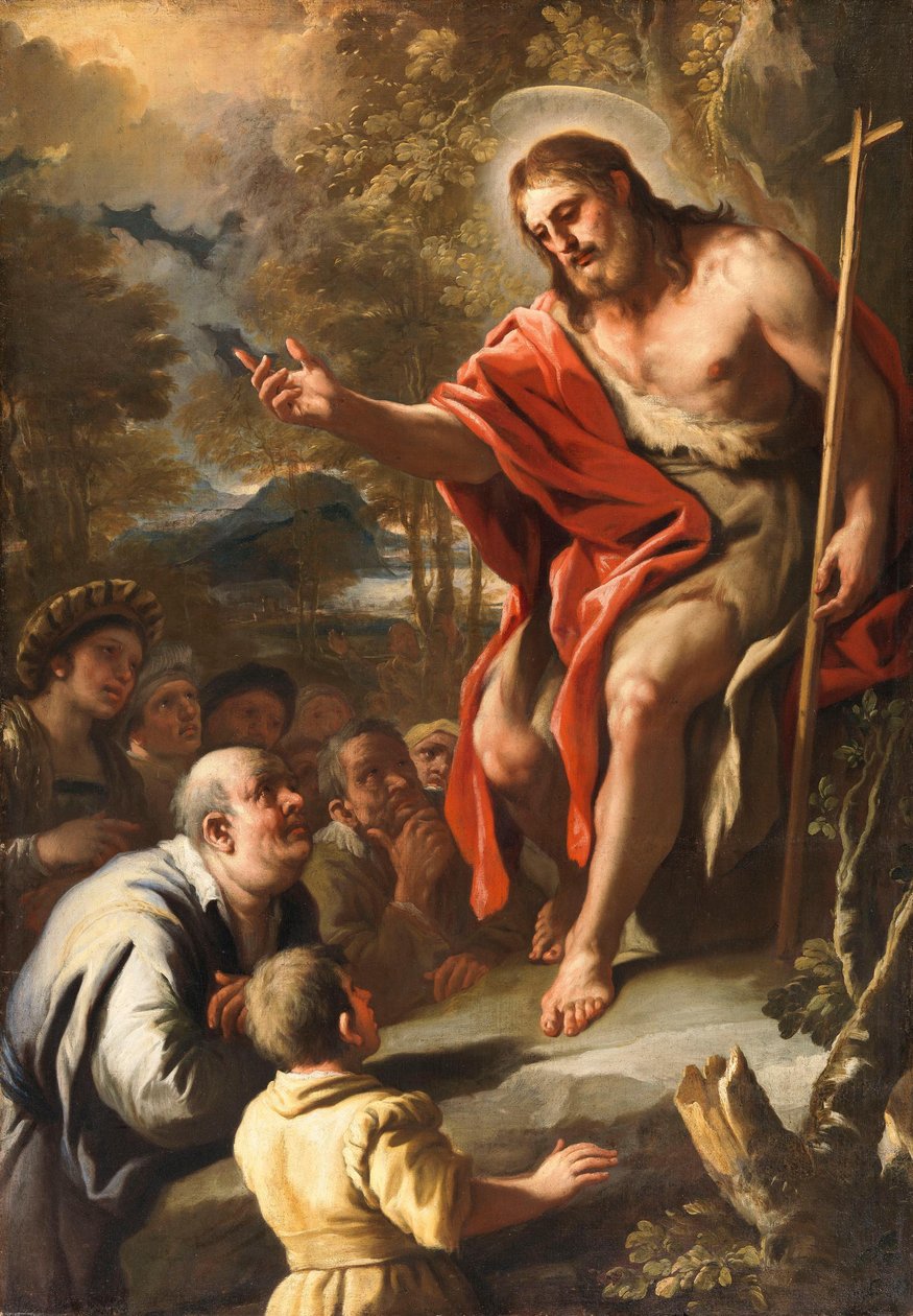 Der heilige Johannes predigt in der Wildnis de Luca Giordano