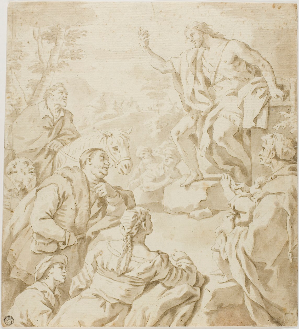 Pregação de São João Batista de Luca Giordano