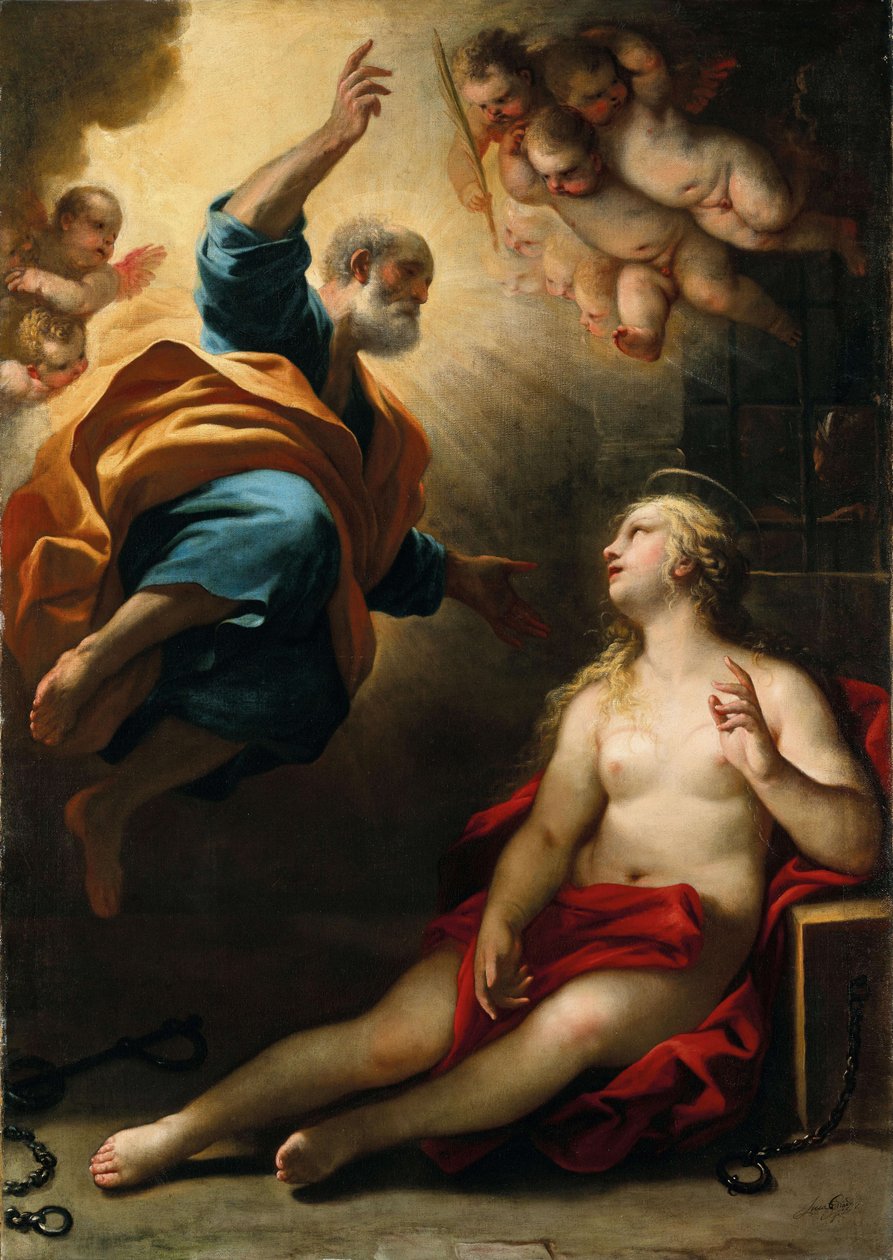 São Pedro curando Santa Agatha de Luca Giordano