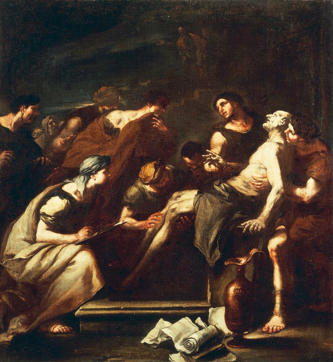 Séneca Morrendo, Luca Giordano, óleo sobre tela de Luca Giordano