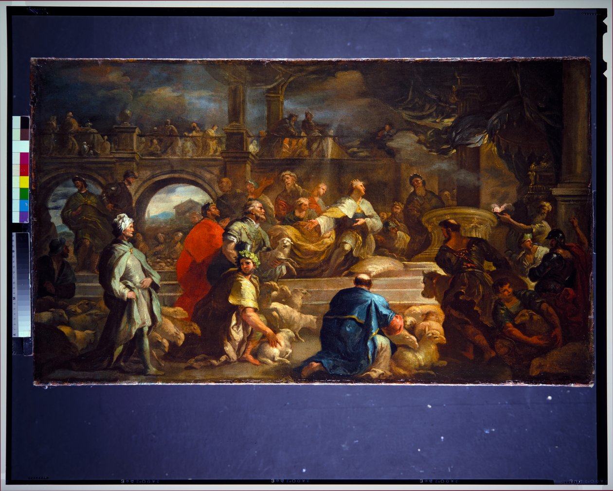 Salomão Sacrificando (tela) de Luca Giordano