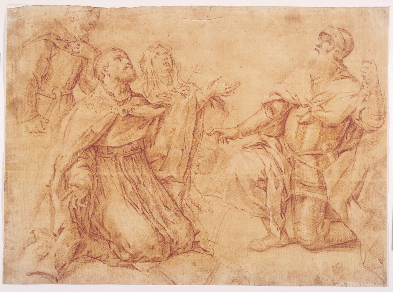 Santos Agostinho, Nicolau de Tolentino, Teresa e Guilherme de Luca Giordano