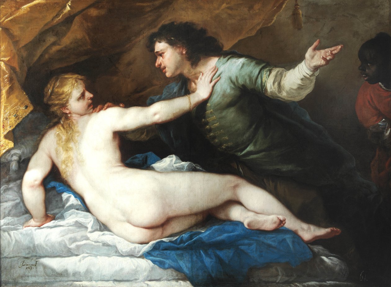 Tarquínio e Lucrécia, 1663 de Luca Giordano