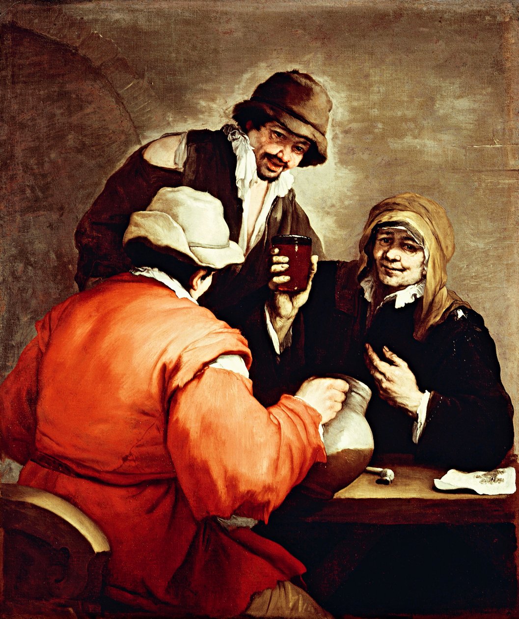 Cena de taberna, de Luca Giordano (1634-1705), óleo sobre tela de Luca Giordano