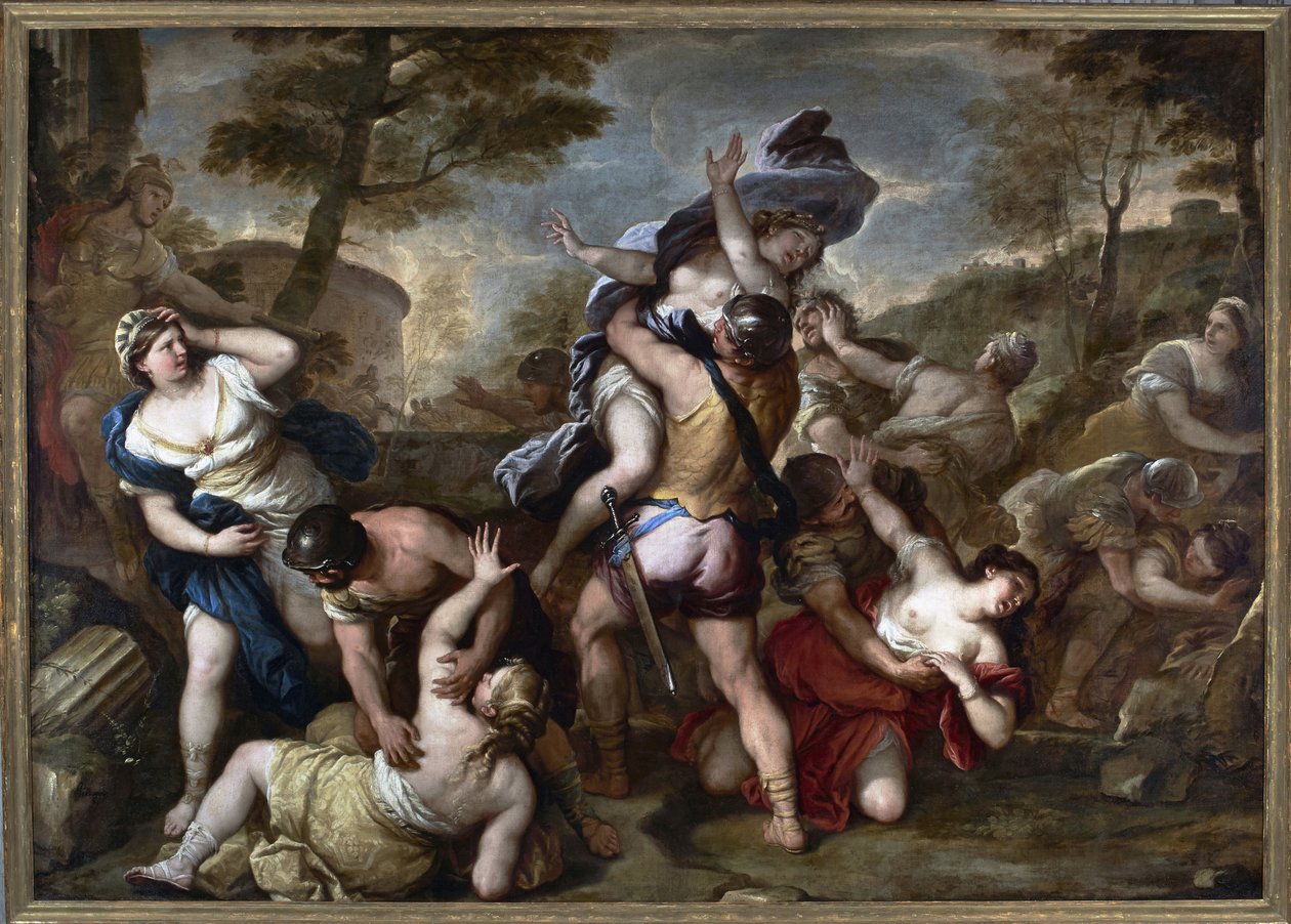 O Rapto de Sabines (óleo sobre tela de Luca Giordano