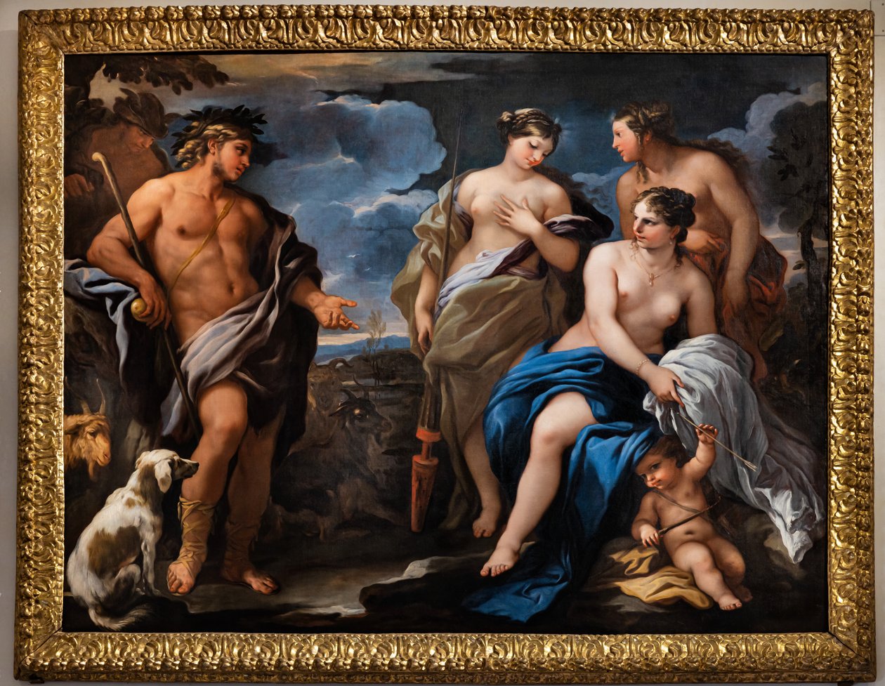 O Acórdão de Paris, segunda metade do século XVII (óleo sobre tela) de Luca Giordano