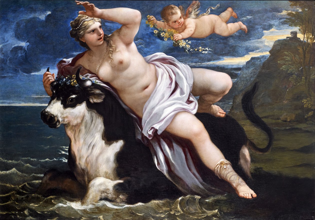 A violação de Europa. de Luca Giordano