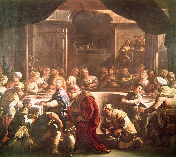 A Festa de Casamento em Caná (óleo) de Luca Giordano