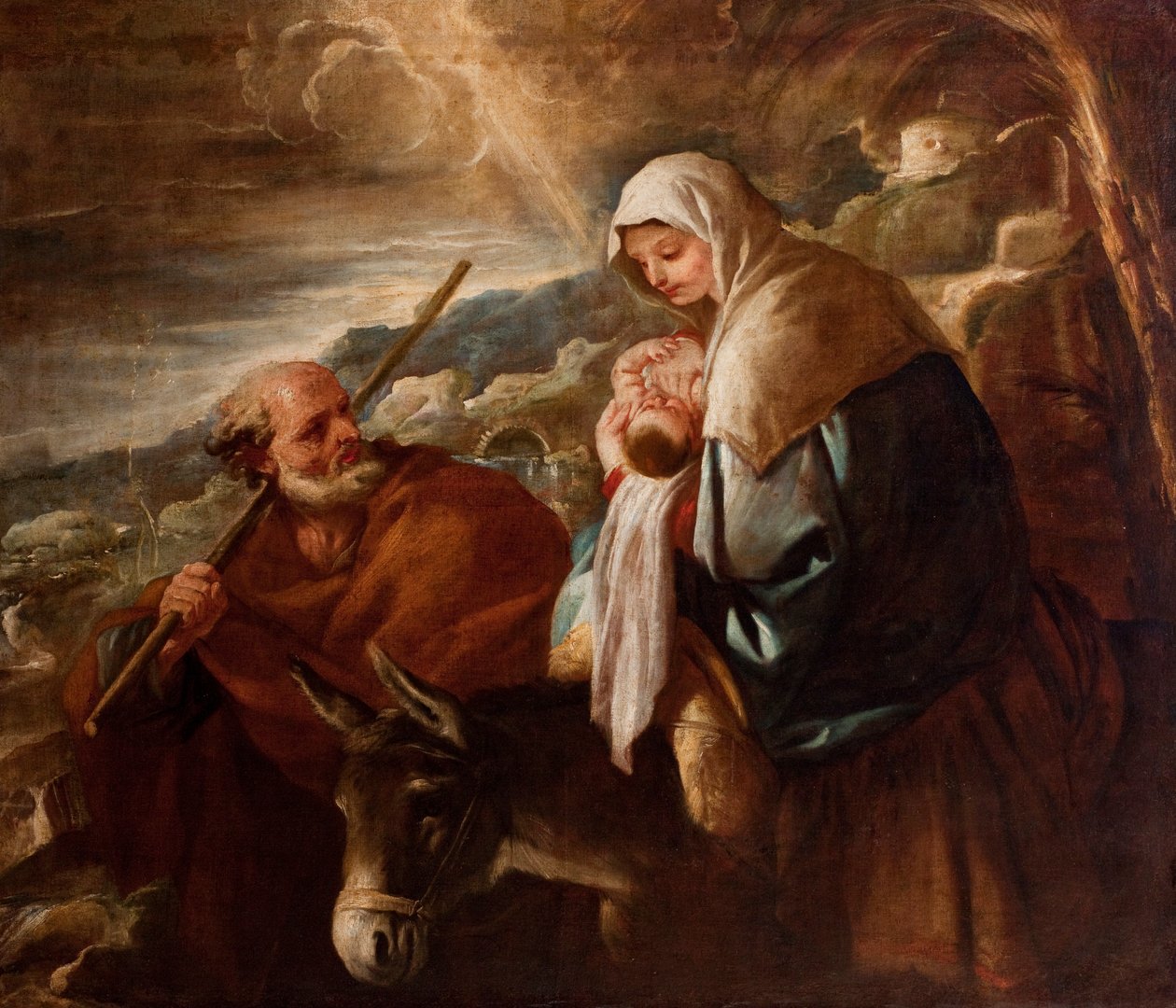 Fuga para o Egito de Luca Giordano