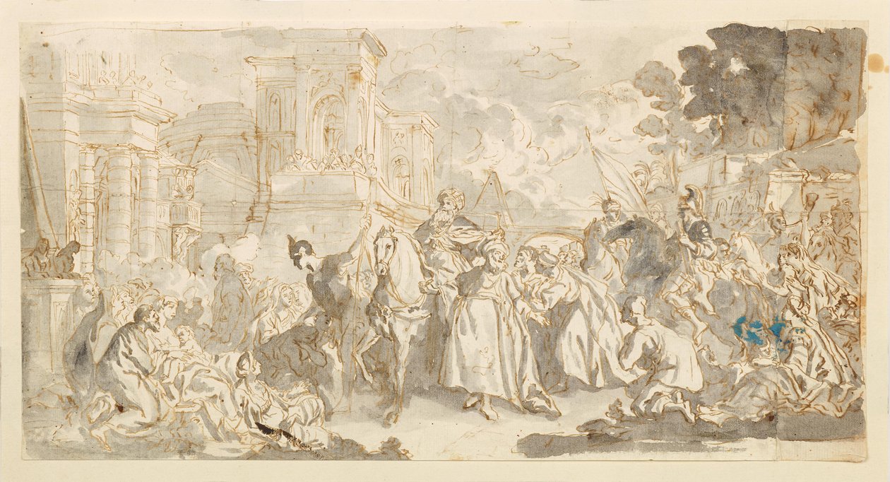 Tentação de Mordechai () de Luca Giordano