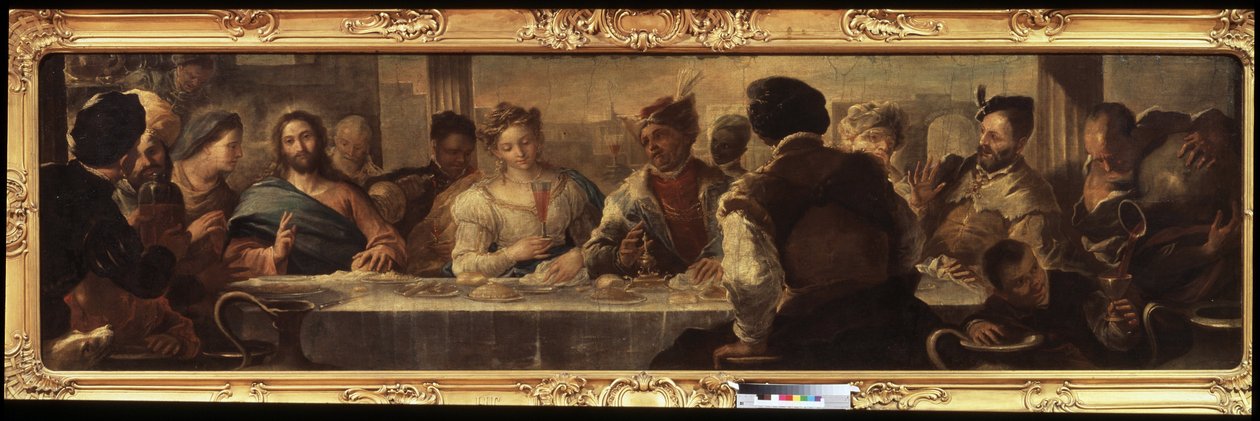 "As bodas de Caná" (O milagre de Caná) Pintura de Luca Giordano (1632-1705) Museu Pushkin, Moscou de Luca Giordano