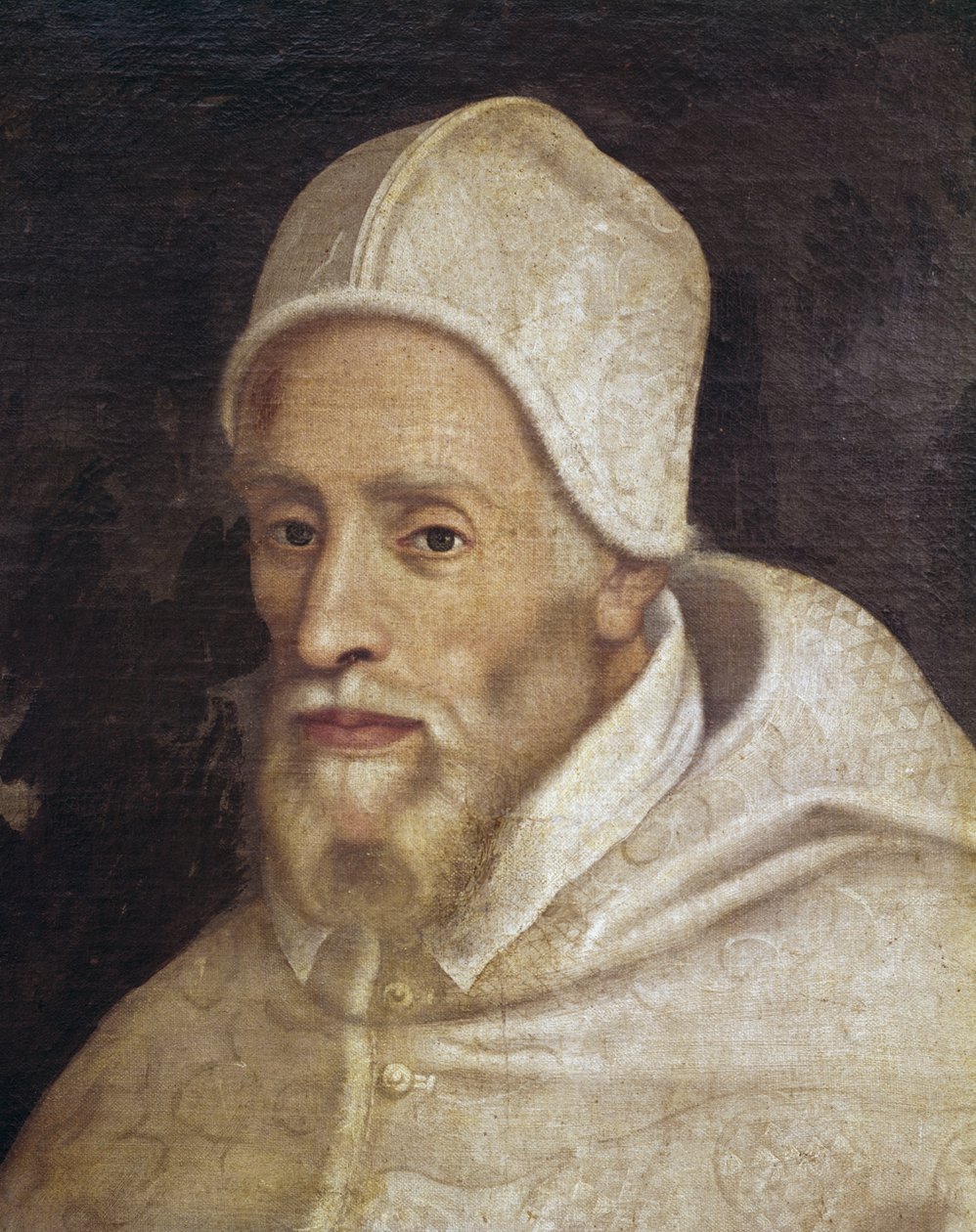 Retrato do Papa Paulo III (1468-1549), pintura de Luca Longhi (1507-1580) de Luca Longhi