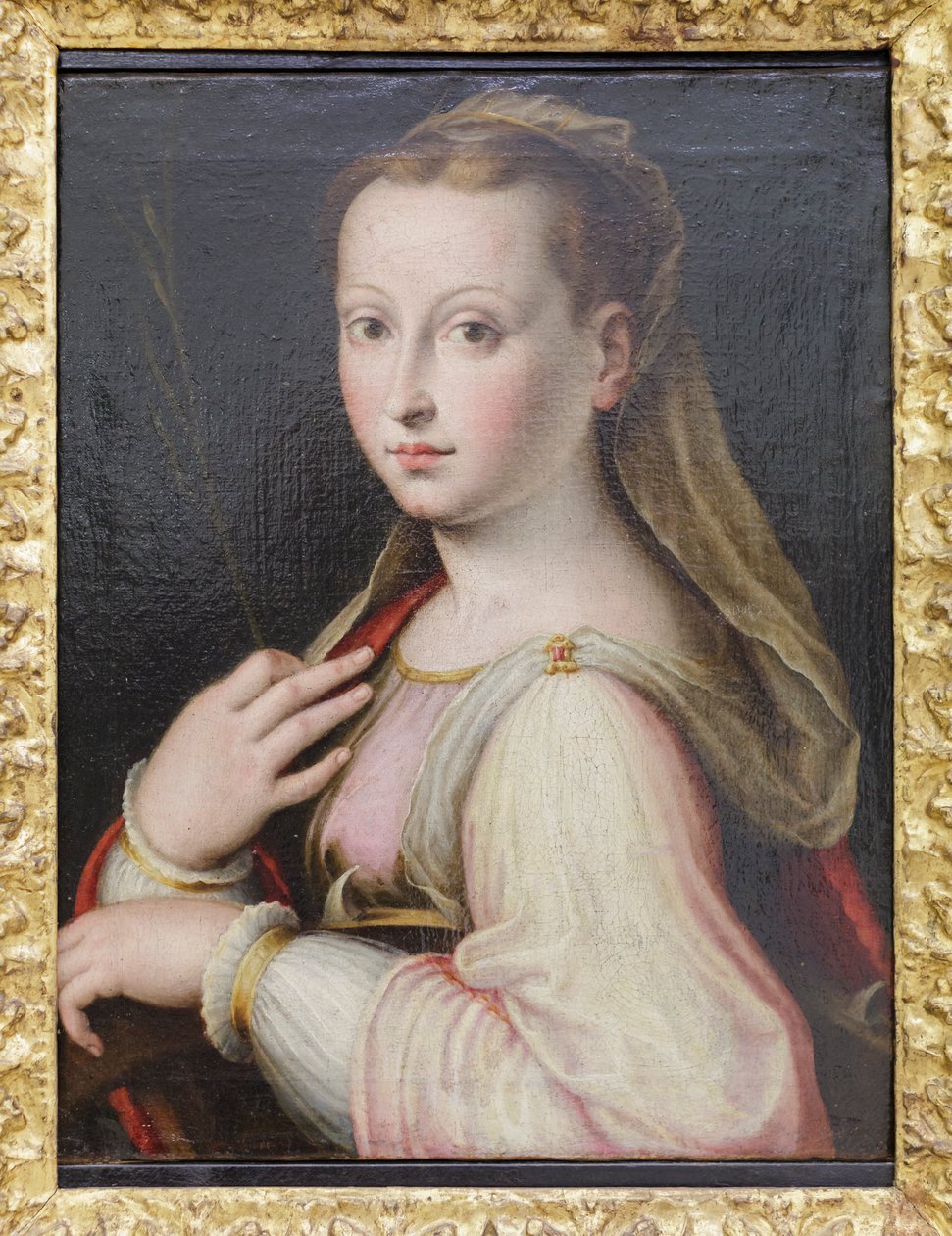 Santa Catarina de Alexandria, Luca Longhi (óleo sobre tela) de Luca Longhi