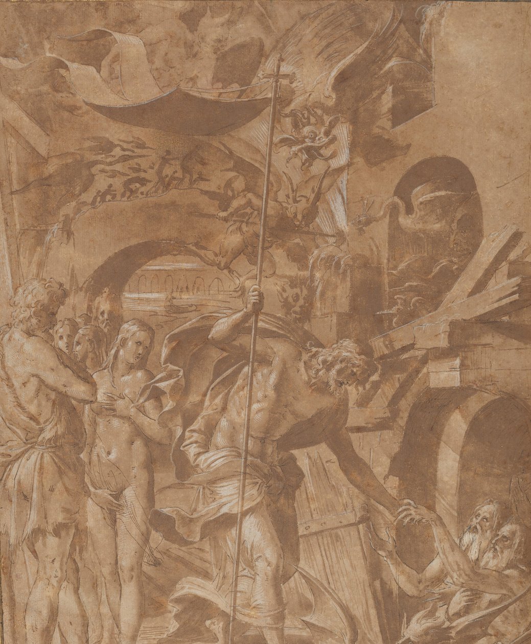 Cristo no Limbo, c. 1547-48. de Luca Penni
