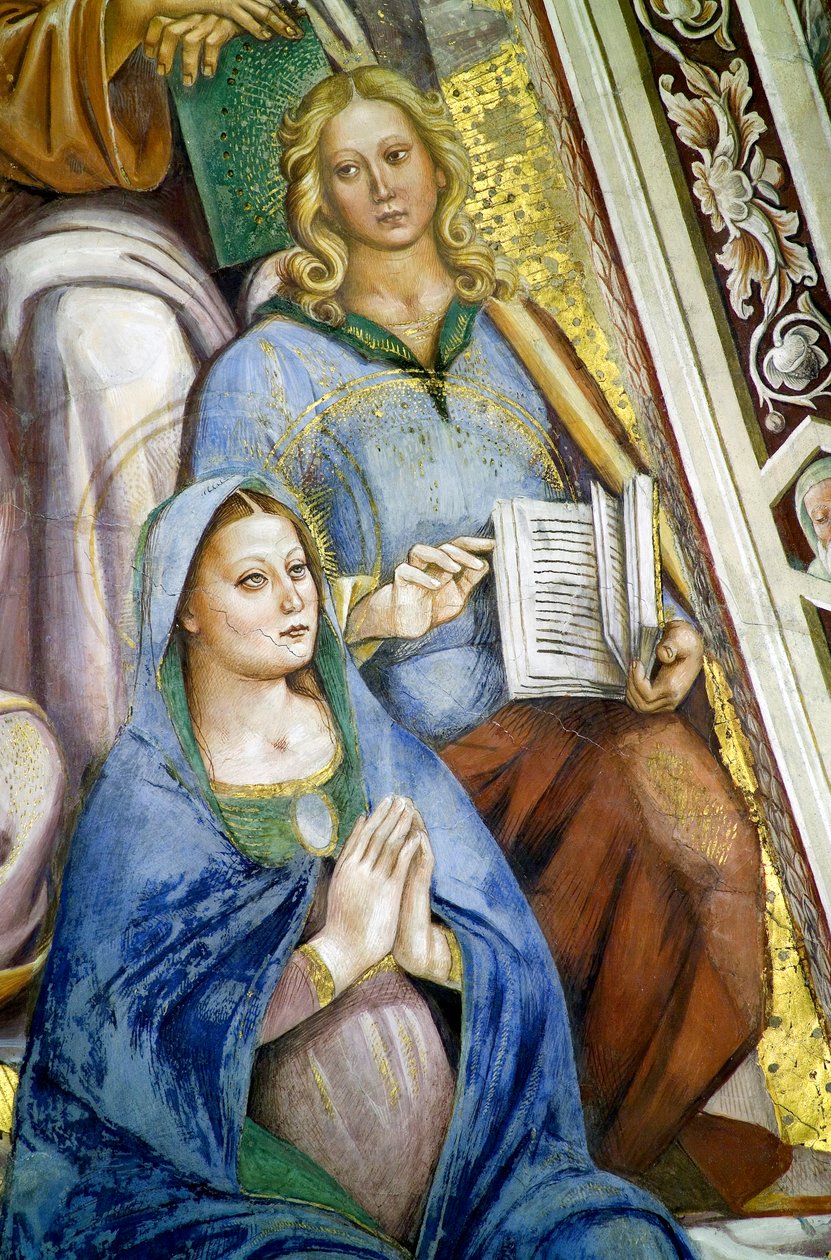 Apóstolos, detalhe da Virgem de Luca Signorelli