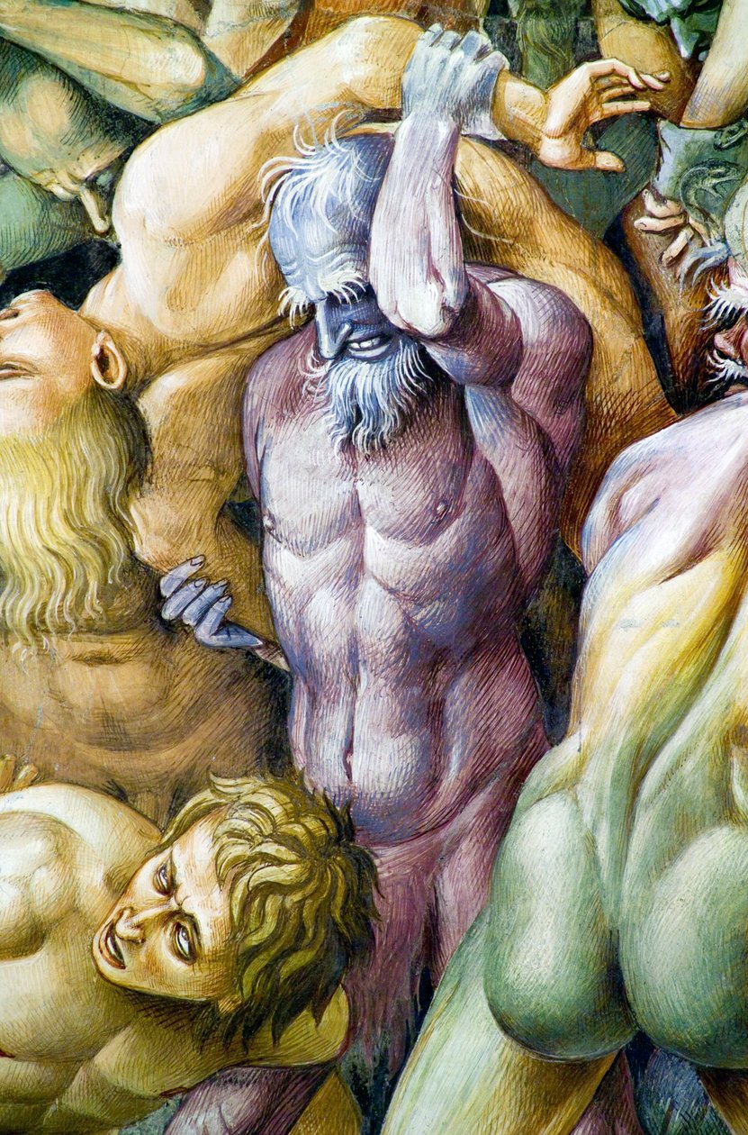 Malditos no inferno, do ciclo de afrescos do Juízo Final de Luca Signorelli