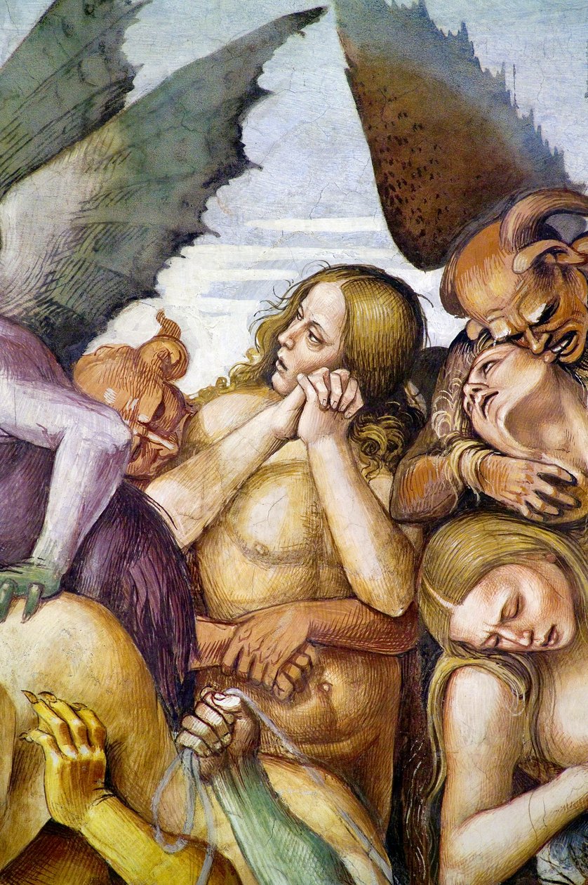 Malditos no inferno, do ciclo de afrescos do Juízo Final de Luca Signorelli