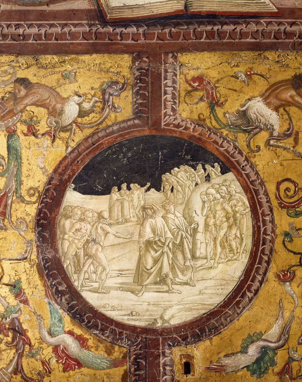 Dante e Virgílio no Inferno, cena da Divina Comédia, de Dante Alighieri (1265-1321) de Luca Signorelli