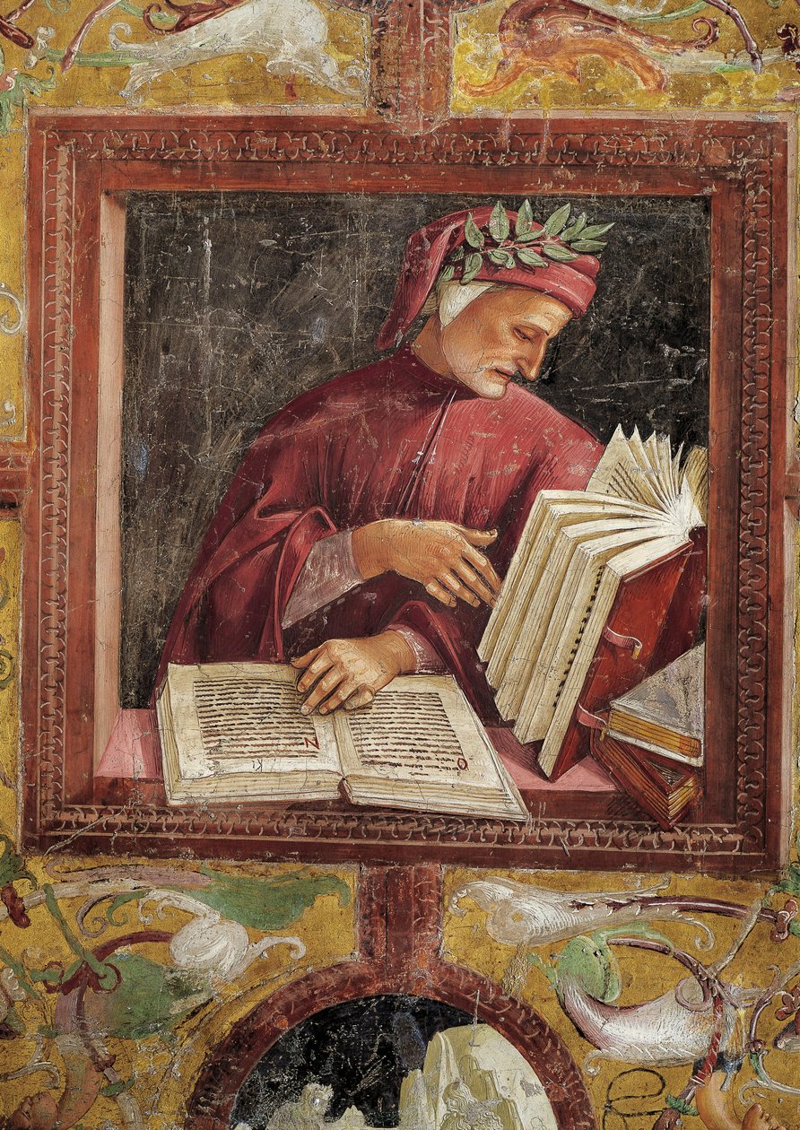 Itália, Região Umbria, Orvieto, Capela Catedral de San Brizio, Dante Alighieri por Luca Signorelli de Luca Signorelli