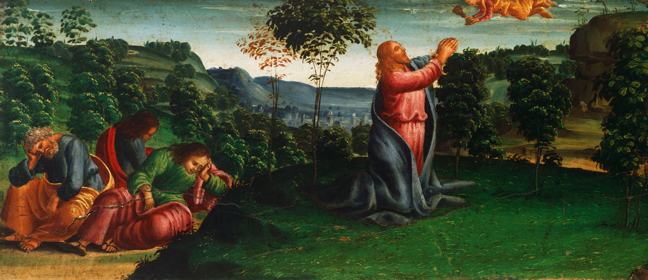 Histórias de Cristo: Cristo no Jardim do Getsêmani por Luca Signorelli (cerca de 1445-1523) de Luca Signorelli