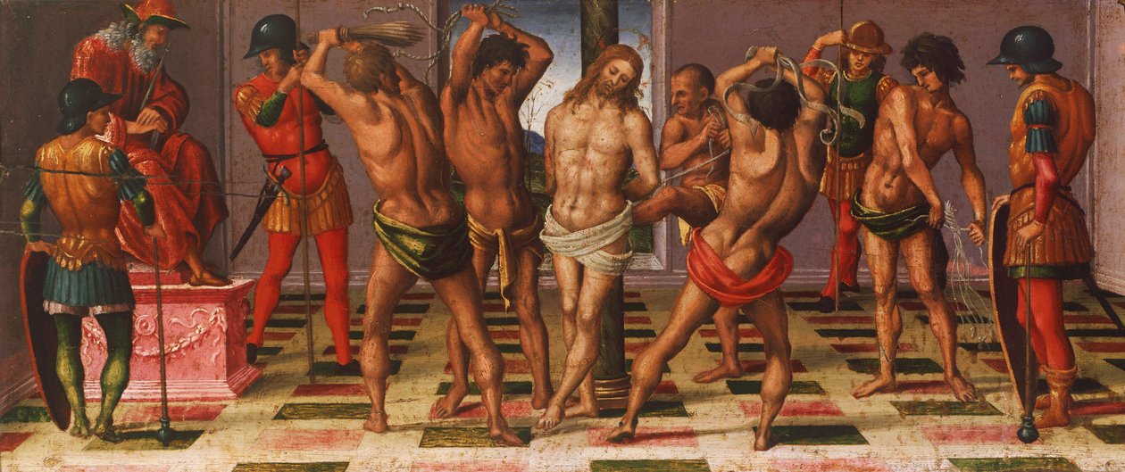 Histórias de Cristo: flagelação de Luca Signorelli (cerca de 1445-1523) de Luca Signorelli