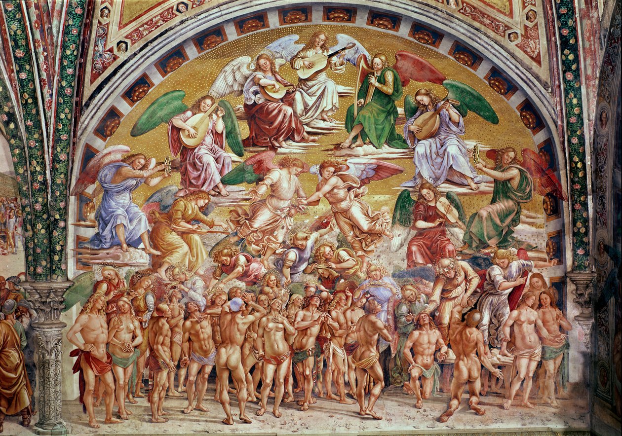 O Chamado dos Escolhidos para o Céu (veja também 136323) de Luca Signorelli