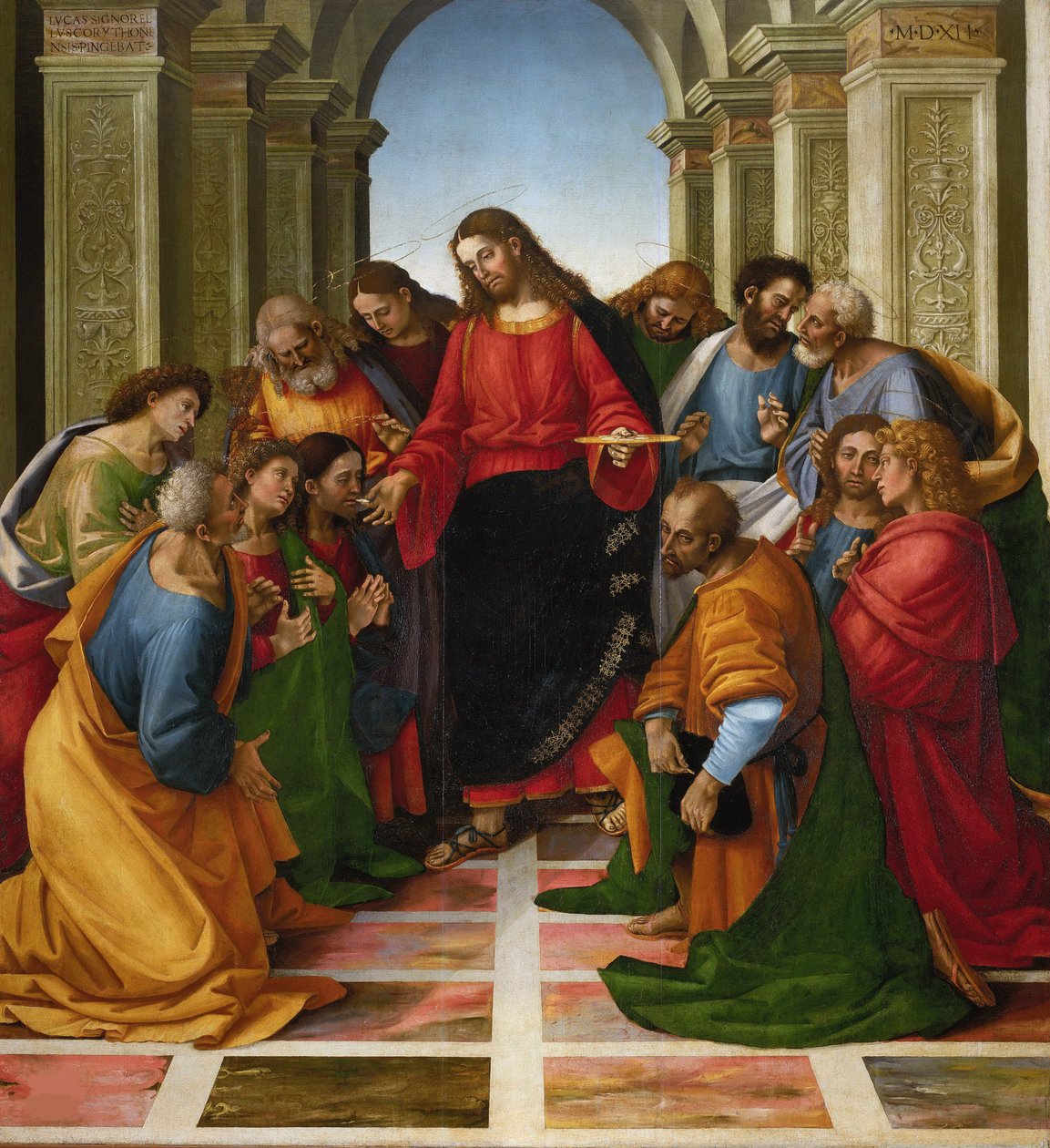 A Comunhão dos Apóstolos, 1512. de Luca Signorelli