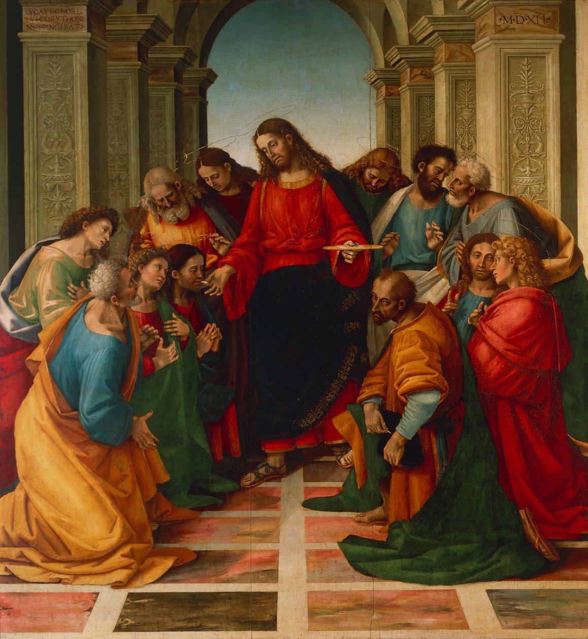 A Comunhão dos Apóstolos, de Luca Signorelli (ca. 1445-1523) de Luca Signorelli