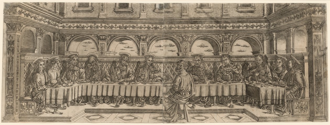 O par da Última Ceia, cerca de 1500. de Lucantonio degli Uberti
