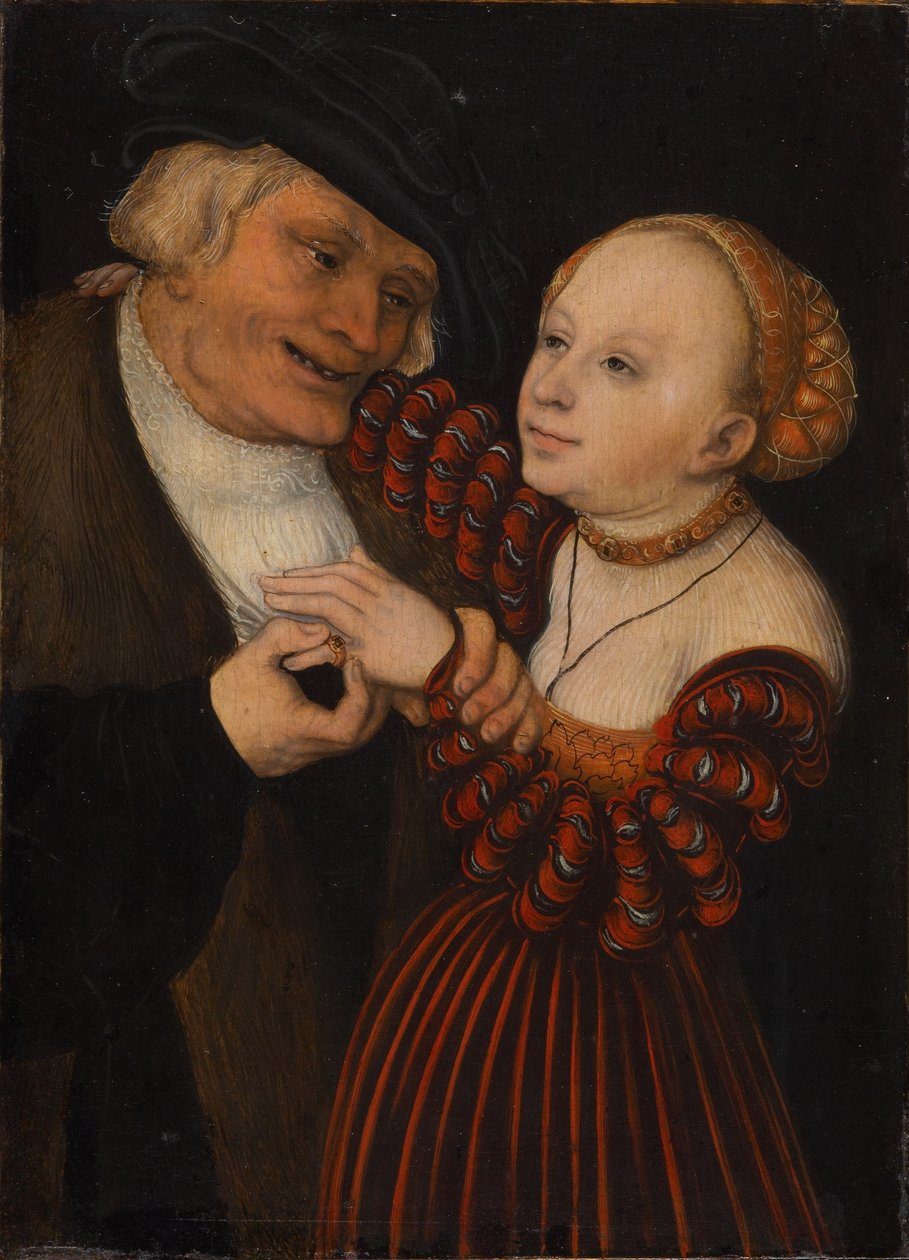 Homem velho e menina de Lucas Cranach the Elder