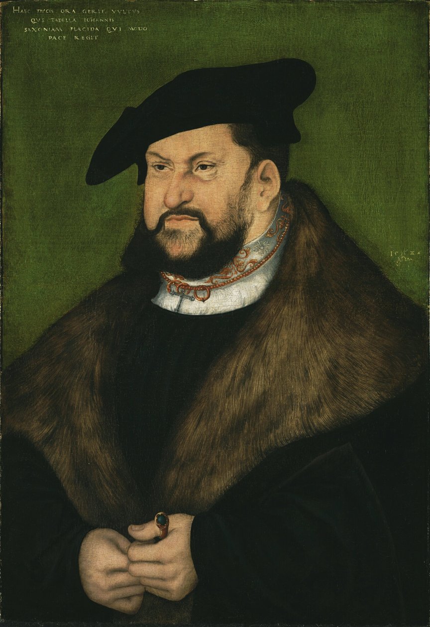 Retrato de João Constant, eleitor da Saxônia de Lucas Cranach the Elder