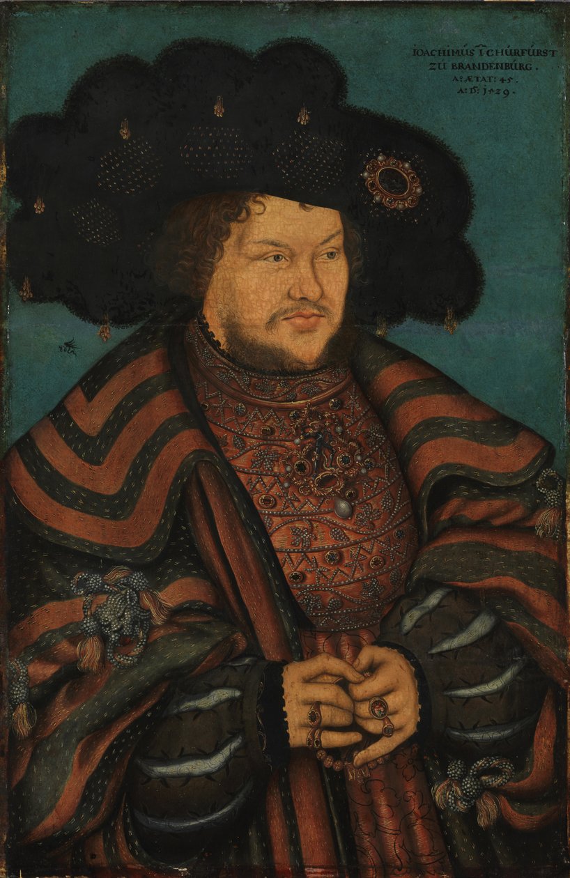 Retrato do Eleitor Joachim I. Nestor de Brandemburgo de Lucas Cranach the Elder
