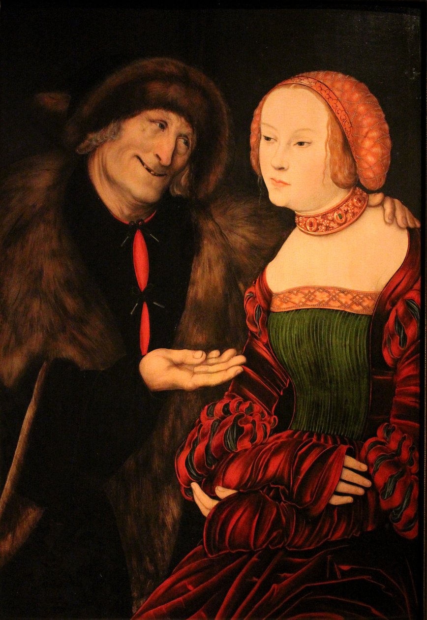 O velho apaixonado de Lucas Cranach the Elder
