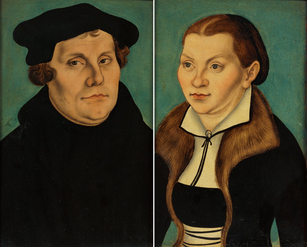 Retrato duplo Martin Luther u. Katharina Bora de Lucas Cranach the Elder